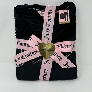 Juicy Couture Women’s Velvet Fleece Long Sleeve Shirt Joggers Set LARGE NWT